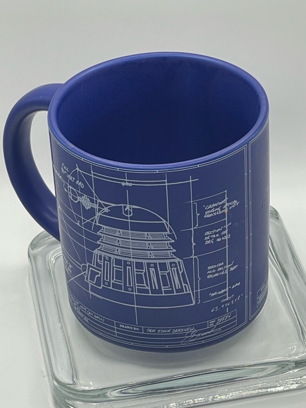 BBC: Doctor Who Genesis of the Daleks Blue Blueprint Ceramic Coffee Mug #1376